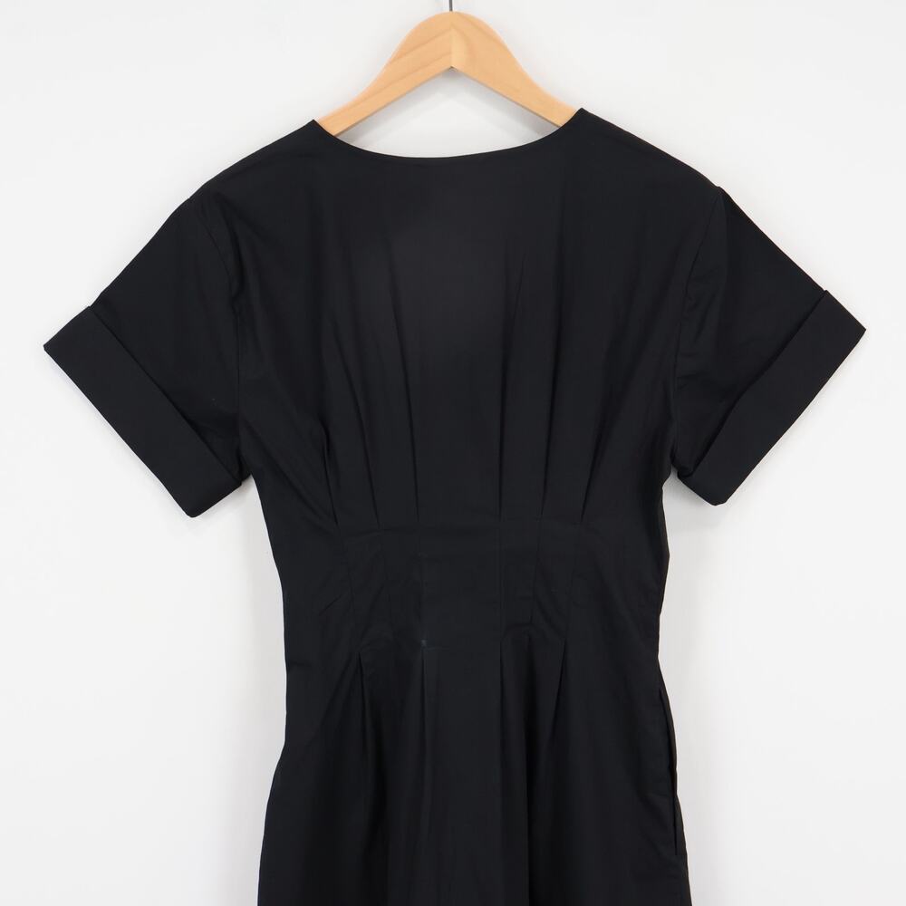 J.Crew Wren Mini Shirt Dress Cotton Blend Poplin Black Size 4 NWT - Picture 7 of 9